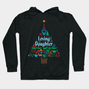 Loving Daughter Gift - Xmas Tree 2 - Christmas Hoodie